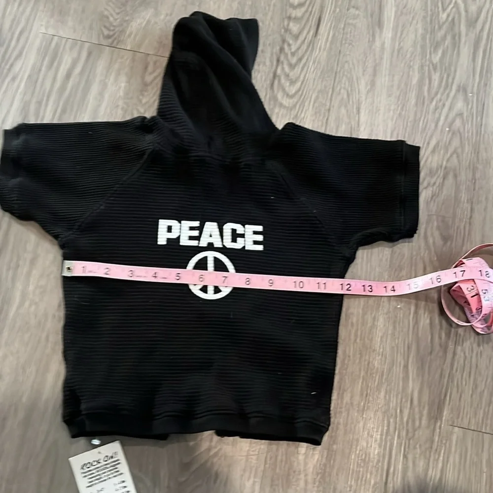 Peace thermal hoodie in black 💙